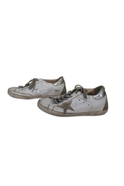 Current Boutique-Golden Goose - Ivory "Superstar" Sneakers Sz 8