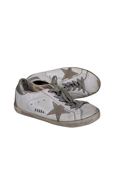 Current Boutique-Golden Goose - Ivory "Superstar" Sneakers Sz 8