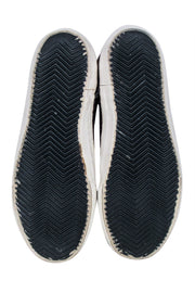 Current Boutique-Golden Goose - Maroon Glitter & Grey Suede "Slide" Sneakers Sz 8