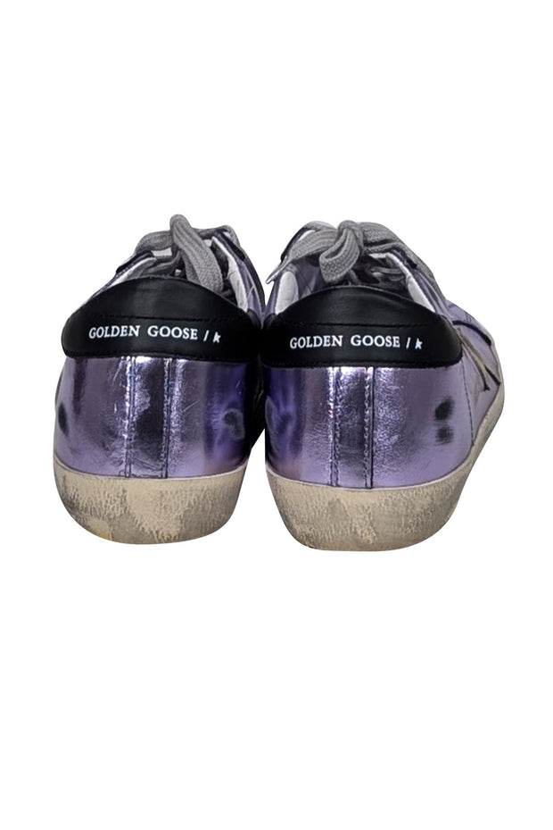 Current Boutique-Golden Goose - Metallic Lavender Super-Star Sneakers Sz 10