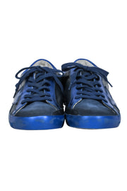 Current Boutique-Golden Goose - Royal Blue Lace Up Sneakers w/ Metallic Accent Sz 9