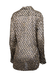 Current Boutique-Golden Goose - Tan, Black, & Gold Leopard Print Fil Coupe Shirt Sz M