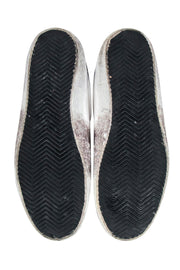 Current Boutique-Golden Goose - White Sneaker w/ Black Glitter Back & Pink & Silver Side Glitter Sz 11