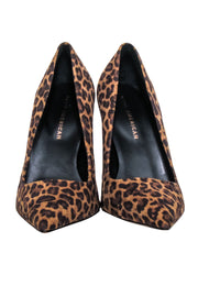 Current Boutique-Good American - Tan & Brown Leopard Print Pointed Toe Pumps Sz 7