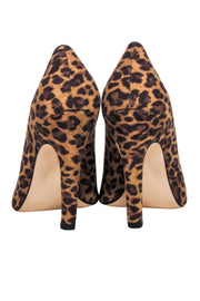 Current Boutique-Good American - Tan & Brown Leopard Print Pointed Toe Pumps Sz 7