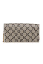 Current Boutique-Gucci - Beige & Cream Horsebit 1955 Wallet On Chain Crossbody Bag