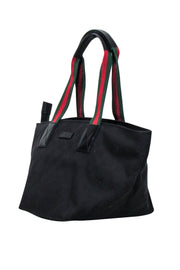 Current Boutique-Gucci - Black Canvas Monogram Tote Bag