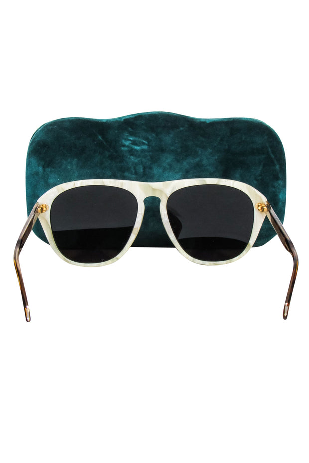 Current Boutique-Gucci - Black Front Frames w/ Brown Tortoise Sunglasses