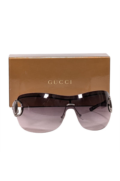 Current Boutique-Gucci - Black Ombre Lens Frameless Sunglasses