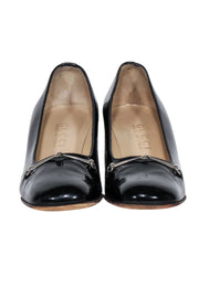 Current Boutique-Gucci - Black Patent Leather Chunky Heel Basic Pumps Sz 6.5