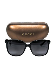 Current Boutique-Gucci - Black w/ Gold Side Detail Sunglasses