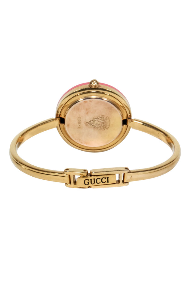 Current Boutique-Gucci - Gold Watch w/ Multi-Colored Bezels