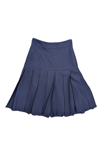 Current Boutique-Gucci - Navy Blue Drop Waist Pleated Skirt Sz 4