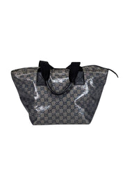 Current Boutique-Gucci - Silver & Black Metallic Monogram Tote Bag