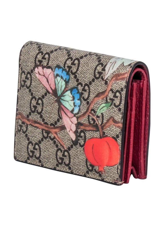 Current Boutique-Gucci - Tan & Brown Monogram Print w/ Butterfly Detail Wallet