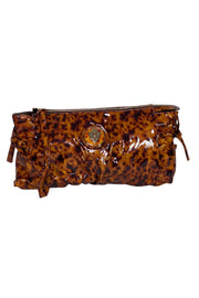 Current Boutique-Gucci - Tan & Brown Tortoise Patent Leather Clutch