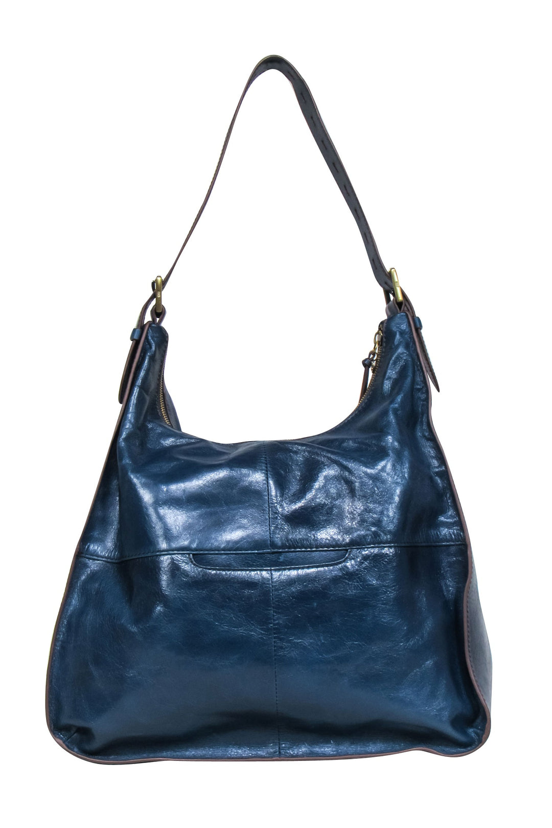 HOBO Navy Blue Leather Large Shoulder Bag Current Boutique