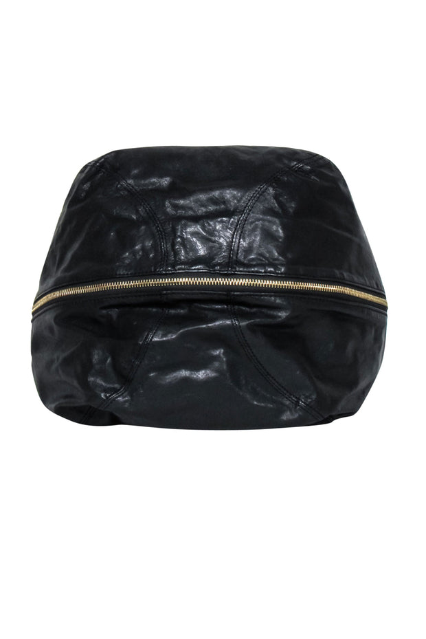 Current Boutique-Halston Heritage - Black Leather Slouchy Shoulder Bag