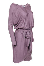 Current Boutique-Halston Heritage - Mauve Purple Long Sleeve Tie Dress Sz 4