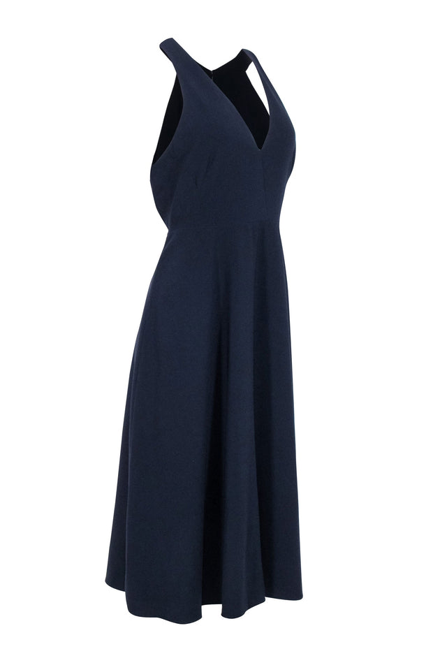 Current Boutique-Halston Heritage - Navy Sleeveless V-Neckline Dress Sz 12
