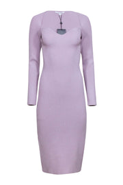 Current Boutique-Halston - Lilac Ribbed Long Sleeve Dress Sz S