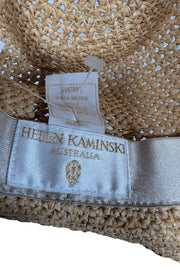 Current Boutique-Helen Kaminski - Beige Woven Raffia Hat w/ Tie Trim