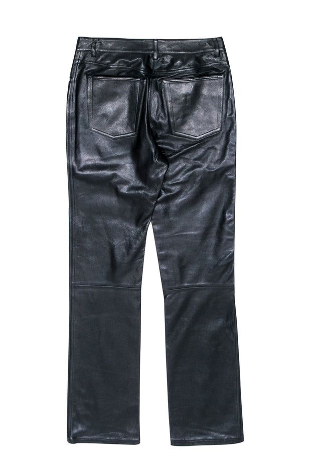 Current Boutique-Helmut Lang - Black Leather Pants Sz 6
