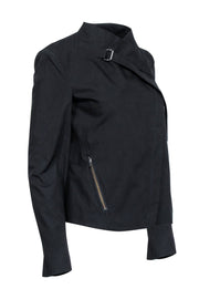 Current Boutique-Helmut Lang - Black Moto Zipper Front Jacket Sz S