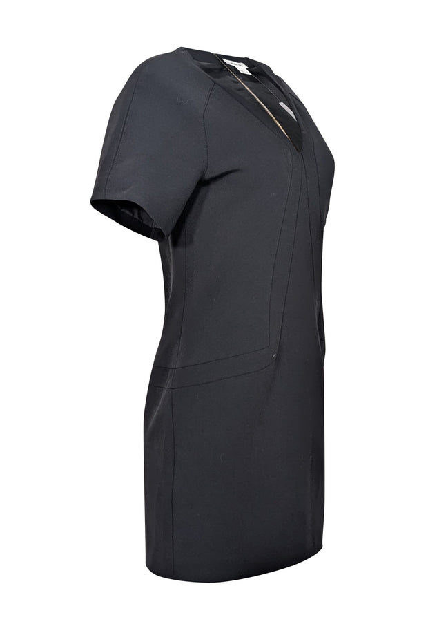 Current Boutique-Helmut Lang - Black Sleeveless Seamed Sheath Dress Sz 2