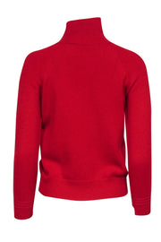 Current Boutique-Helmut Lang - Red Cashmere Asymmetrical Turtleneck Sweater Sz S