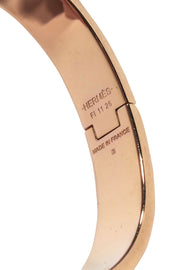 Current Boutique-Hermes - Blue w/ 18K Rose Gold Clic H Bracelet
