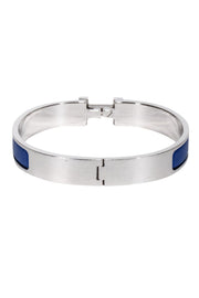 Current Boutique-Hermes - Blue w/ Palladium Hardware "Clic H" Bracelet