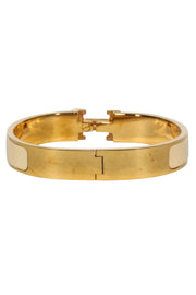 Current Boutique-Hermes - Ivory & Gold Clic H Bracelet