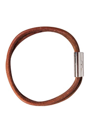 Current Boutique-Hermes - Tan Leather Tournis Tresse Bracelet
