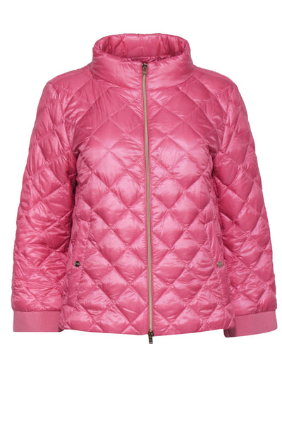 Current Boutique-Herno - Pink Diamond Quilted Jacket Sz 8