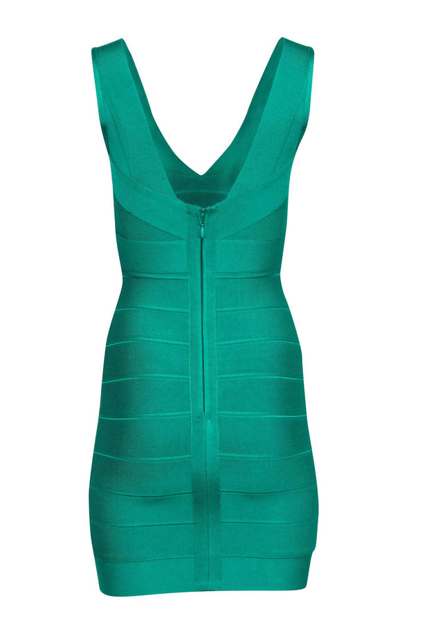 Current Boutique-Herve Leger - Green Bandage Bodycon Mini Dress Sz S