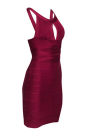 Current Boutique-Herve Leger - Maroon Bandage Sleeveless Bodycon Dress Sz XS