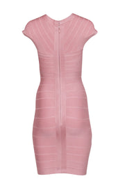 Current Boutique-Herve Leger - Rose Pink Bandage Cap Sleeve Dress Sz XS
