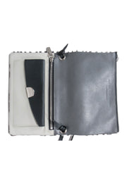 Current Boutique-Hester van Eeghen - Ivory & Black Zeba Print Fold Over Crossbody Bag