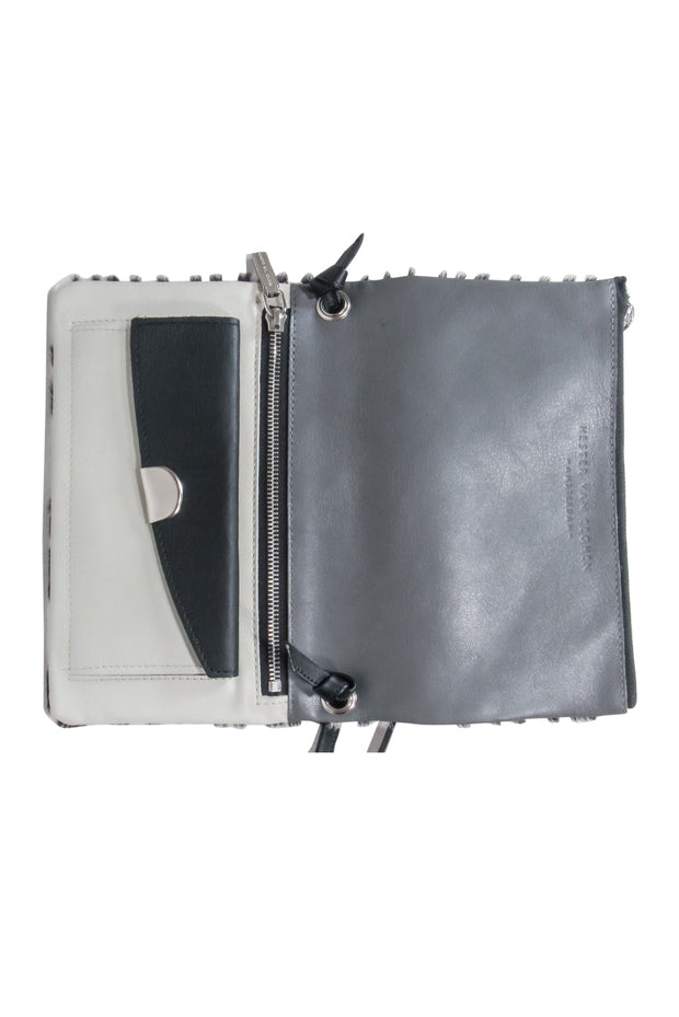Current Boutique-Hester van Eeghen - Ivory & Black Zeba Print Fold Over Crossbody Bag