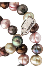 Current Boutique-Honora - Brown, Ivory, Grey Fresh Water Peal Necklace
