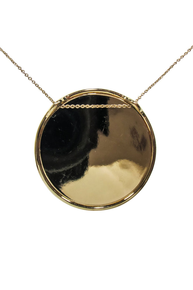 Current Boutique-House of Harlow 1960 - Ivory & Gold Large Pendant Necklace