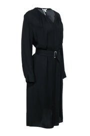 Current Boutique-Hugo Boss - Black Long Sleeve Waist Sash Dress Sz 10