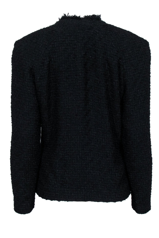 Current Boutique-IRO - Black Tweed Snap Button Jacket Sz 6