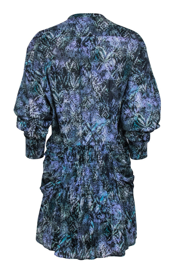 Current Boutique-IRO - Blue & Purple Abstract Dress Sz 40
