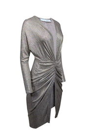 Current Boutique-IRO - Light Gold Metallic V-Neckline Dress Sz 4