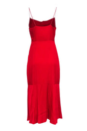 Current Boutique-Intermix - Red Silk Blend Sleeveless Cowl Neck Gown Sz 4