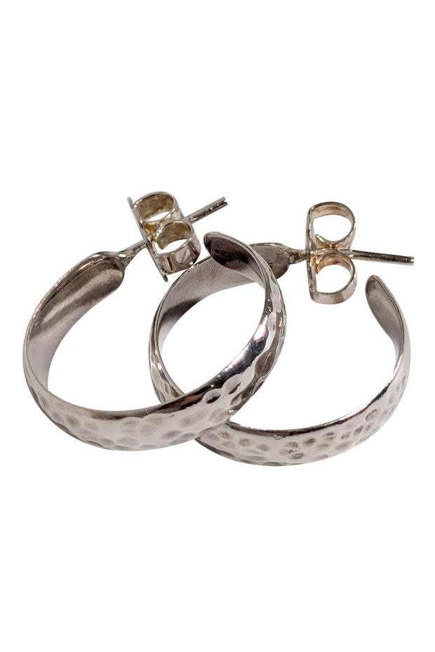 Current Boutique-Ippolita - Sterling Silver Hammered Hoop Earrings