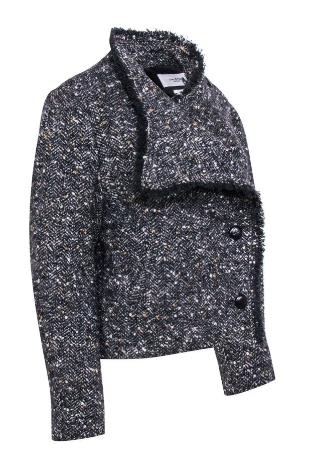 Current Boutique-Isabel Marant Etoile - Grey Tweed Cropped Jacket Sz 4