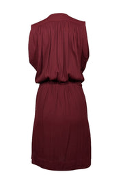 Current Boutique-Isabel Marant Etoile - Maroon Sleeveless Dress w/ Tie Details Sz 4